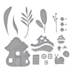Mushroom Mansion Etched Dies From The Out And About Collection -Woodland Scenics Shop S5 639 Out About Mushroom Mansion Color