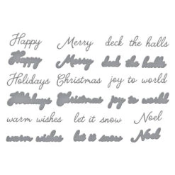Handwritten Holiday Sentiments Etched Dies From The Let It Snow Collection By Simon Hurley 10 Handwritten Holiday Sentiments Etched Dies From The Let It Snow Collection By Simon Hurley -Woodland Scenics Shop S5 654 Let It Snow Simon Hurley handwritten holiday sentiments Color