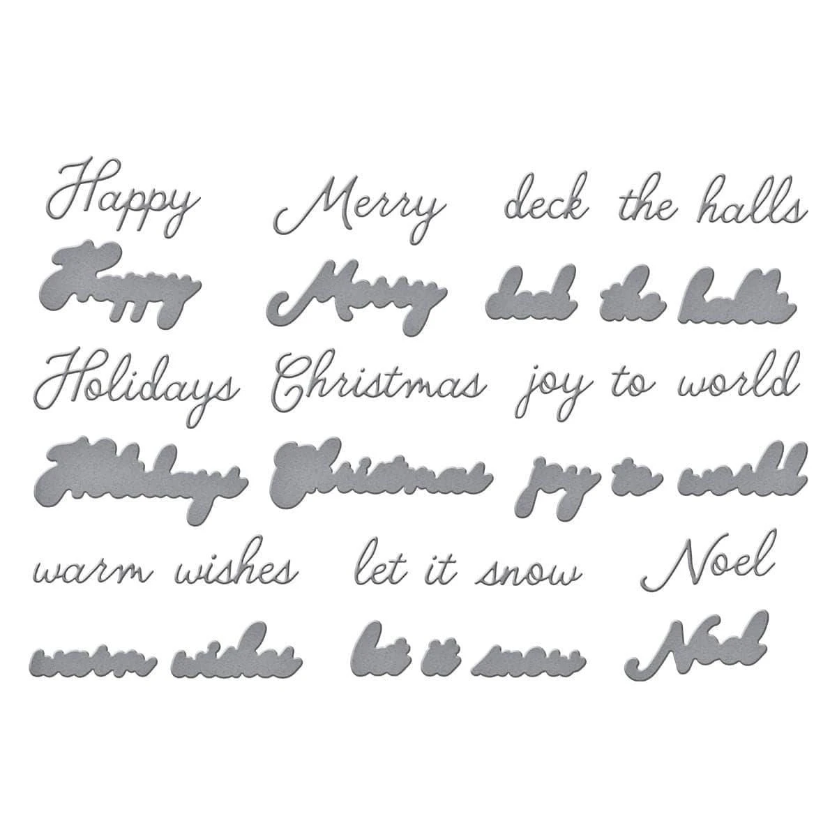 Handwritten Holiday Sentiments Etched Dies From The Let It Snow Collection By Simon Hurley 3 Handwritten Holiday Sentiments Etched Dies From The Let It Snow Collection By Simon Hurley - Image 3