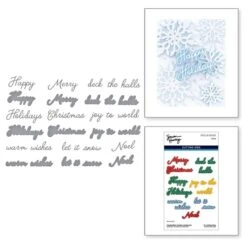 Handwritten Holiday Sentiments Etched Dies From The Let It Snow Collection By Simon Hurley