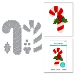 Felt Candy Cane Etched Dies From The Felt Stitch & Create Collection By Nichol Spohr