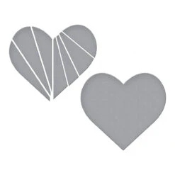 Pieced Heart Etched Dies From The Just Sayin' Collection By Kelly Bangs -Woodland Scenics Shop S5 662 Just Sayin Kelly Bangs Pleced Heart Color