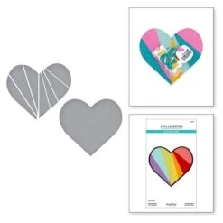 Pieced Heart Etched Dies From The Just Sayin' Collection By Kelly Bangs