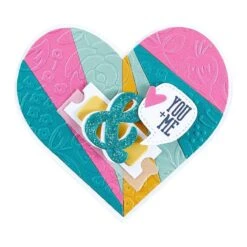 Pieced Heart Etched Dies From The Just Sayin' Collection By Kelly Bangs -Woodland Scenics Shop S5 662 Just Sayin Kelly Bangs Pleced Heart Project 1