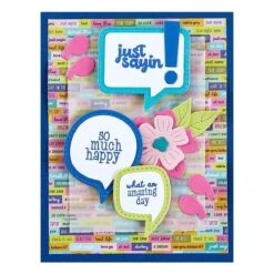 Speech Bubbles Etched Dies From The Just Sayin' Collection By Kelly Bangs -Woodland Scenics Shop S5 664 Just Sayin Kelly Bangs Speech Bubbles Project 1
