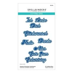 German Everyday Sentiments Etched Dies From The International Sentiments Collection -Woodland Scenics Shop S5 674 International Sentiments German Everyday Sentiments Pac