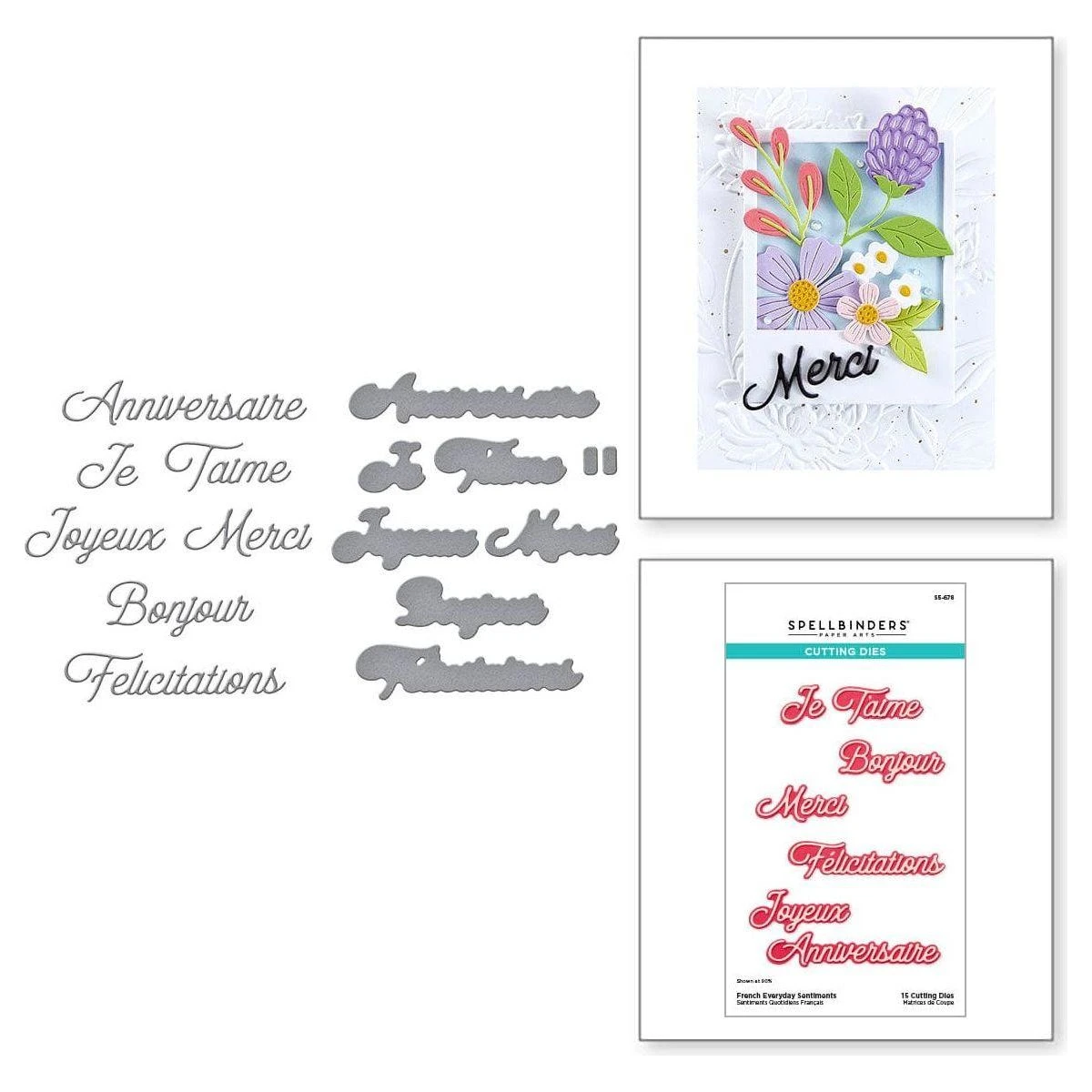 French Everyday Sentiments Etched Dies From The International Sentiments Collection 1 French Everyday Sentiments Etched Dies From The International Sentiments Collection