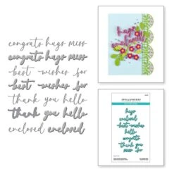 Vivid Script Sentiments Etched Dies From The Vivid Expressions Collection