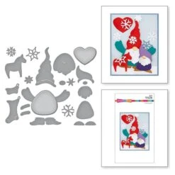 Gnome Hugs Etched Dies From The Holiday Hugs Collection By Stampendous