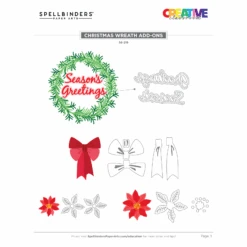 Christmas Wreath Add-Ons Etched Dies From The Beautiful Wreaths Collection By Suzanne Hue -Woodland Scenics Shop S6 219 CHRISTMASWREATHADD ONSpg1