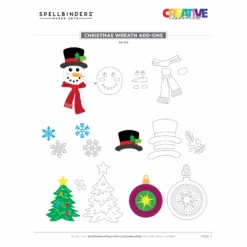 Christmas Wreath Add-Ons Etched Dies From The Beautiful Wreaths Collection By Suzanne Hue -Woodland Scenics Shop S6 219 CHRISTMASWREATHADD ONSpg2