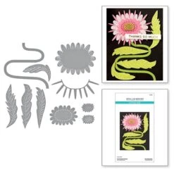 Spellbinders Exclusive: Colorful Burst Flower Etched Dies