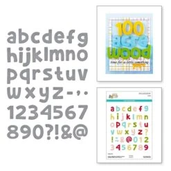 Pooh's Alphabet, Numbers & More Etched Dies From The Say Cheese Classic Pooh Collection In Collaboration With Simple Stories