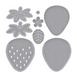 Felt Berry Blossom Etched Dies From The Summer Felt Stitch & Create Collection By Nichol Spohr -Woodland Scenics Shop S6 256 Summer Felt Stitch Create Nichol Spohr Felt Berry Blossom Color