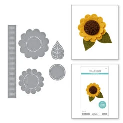 Felt Sunflower Bloom Etched Dies From The Summer Felt Stitch & Create Collection By Nichol Spohr