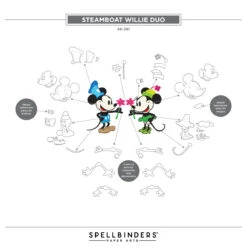 Steamboat Willie Duo Etched Dies From The Say Cheese Classic Mouse Collection -Woodland Scenics Shop S6 261 Say Cheese Classic Mouse Steamboat Willle Duo Assembly Guide a800e96f fbd8 4aa5 868f 62030fe7a474