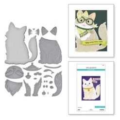 Big Cat Etched Dies From The Bibi's Cats And Pugs Collection By Bibi Cameron