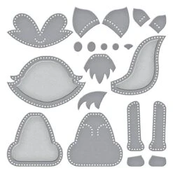 Felt Forest Fox Etched Dies From The Felt Stitch & Create Collection By Nichol Spohr -Woodland Scenics Shop S7 260 Felt Stitch and Create Nichol Spohr Felt Forest Fox Color