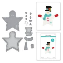 Felt Snowman Star Etched Dies From The Felt Stitch & Create Collection By Nichol Spohr