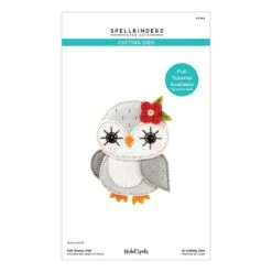 Felt Snowy Owl Etched Dies From The Felt Stitch & Create Collection By Nichol Spohr -Woodland Scenics Shop S7 264 Felt Stitch and Create Nichol Spohr Felt Snowy Owl Pac