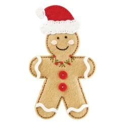 Felt Gingerbread Boy & Girl Etched Dies From The Felt Stitch & Create Collection By Nichol Spohr -Woodland Scenics Shop S7 265 Felt Stitch and Create Nichol Spohr Felt Gingerbread Boy Girl Project 1