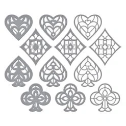 Kaleidoscope Noble Suits Etched Dies From The Jack Of All Trades Collection By Jaycee Gaspar -Woodland Scenics Shop S7 267 Jack of All Trades Jaycee Gaspar Kaleldoscope Noble Sults Color