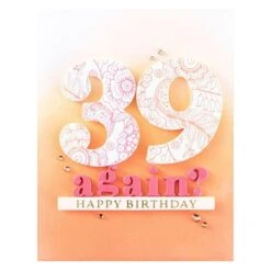 Bold Numbers Etched Dies From The Color Mix Celebrations Collection -Woodland Scenics Shop S7 269 Color Mix Celebrations Bold Numbers Project 1