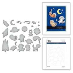Space Friends Stamp & Die Bundle By Simon Hurley -Woodland Scenics Shop S7 271 space friends Combo