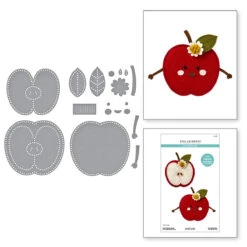 Felt Cheeky Apple Etched Dies From The Summer Felt Stitch & Create Collection By Nichol Spohr