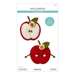 Felt Cheeky Apple Etched Dies From The Summer Felt Stitch & Create Collection By Nichol Spohr -Woodland Scenics Shop S7 274 Summer Felt Stitch Create Nichol Spohr Felt Cheeky Apple Pac