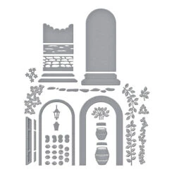 Beyond The Door Etched Dies From The La Dolce Vita Collection -Woodland Scenics Shop S7 275 La Dolce Vita Beyond the Door Color