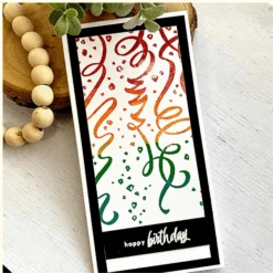 Stampendous Streamers Cling Rubber Stamp Set From The Beautiful Backgrounds Collection -Woodland Scenics Shop SBSlimline6 10streamers