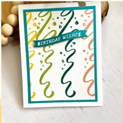 Stampendous Streamers Cling Rubber Stamp Set From The Beautiful Backgrounds Collection -Woodland Scenics Shop SBsingleStreamer