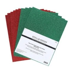 Pop-Up Die Cutting Glitter Foam Sheets - Red & Green