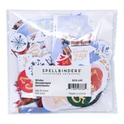Winter Wonderland Printed Die Cut Sentiments From Winter Wonderland Collection -Woodland Scenics Shop SCS 245 Winter Wonderland Sentiments Die Cuts Pac