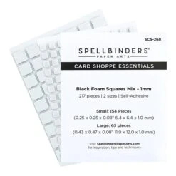 Black Foam Adhesive Squares Mix - 1MM -Woodland Scenics Shop SCS 268 Black Foam Squares Mix 1mm Pac