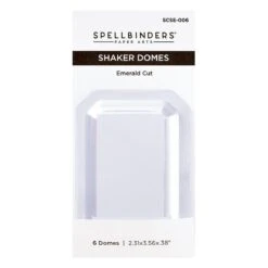 Emerald Cut Shaker Dome - 6 Pack