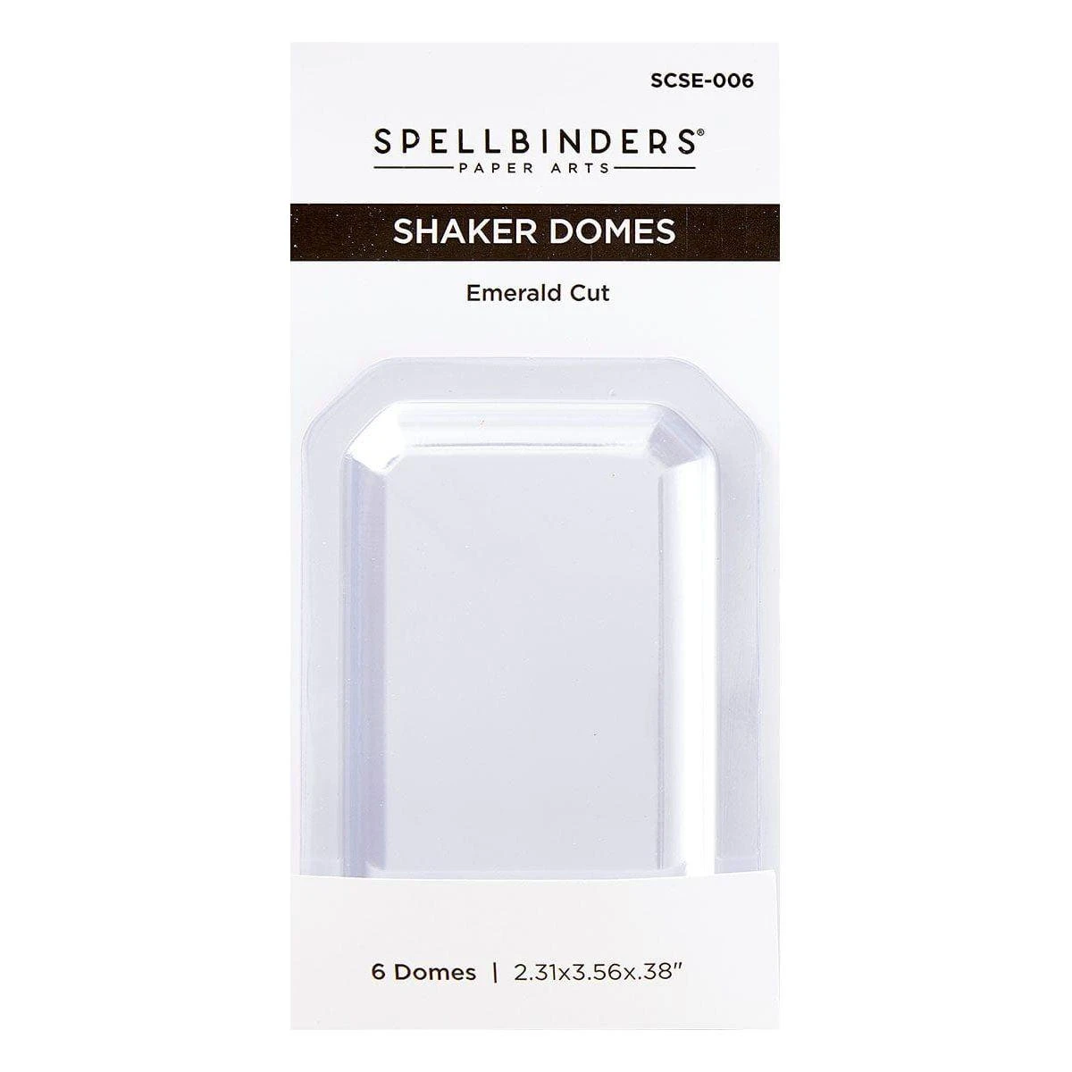 Emerald Cut Shaker Dome - 6 Pack 1 Emerald Cut Shaker Dome - 6 Pack