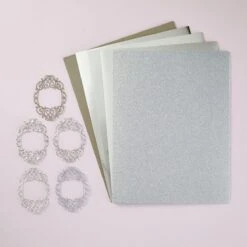Silver Assortment Treasured Cardstock8 1/2" X 11 -15 Pack -Woodland Scenics Shop SCSP 002V2