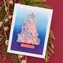 Peppermint Stripes Embossing Folder From The Merry & Bright Collection 12 Peppermint Stripes Embossing Folder From The Merry & Bright Collection -Woodland Scenics Shop SES 055 Merry Bright Peppermint Stripes Project 2