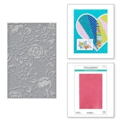 Bold Floral Embossing Folder From The Just Sayin' Collection By Kelly Bangs