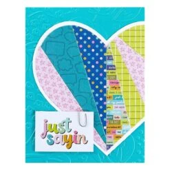 Bold Floral Embossing Folder From The Just Sayin' Collection By Kelly Bangs -Woodland Scenics Shop SES 063 Just Sayin Kelly Bangs Bold Floral Project 1