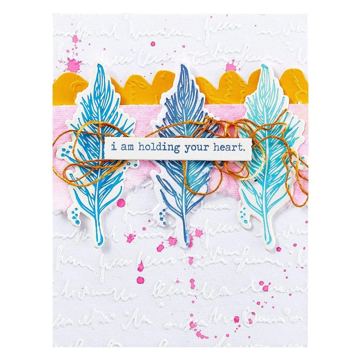 Scribbled Letter Embossing Folder From The Collaged Birds Collection By Dina Wakley 9 Scribbled Letter Embossing Folder From The Collaged Birds Collection By Dina Wakley - Image 9