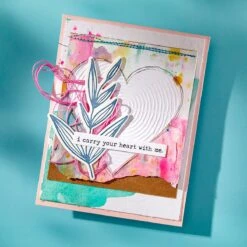 Lined Circles Embossing Folder From The Modern Botanicals Collection By Dina Wakley -Woodland Scenics Shop SES 066 Modern Botanicals Dina Wakley Lined Circles Project 2