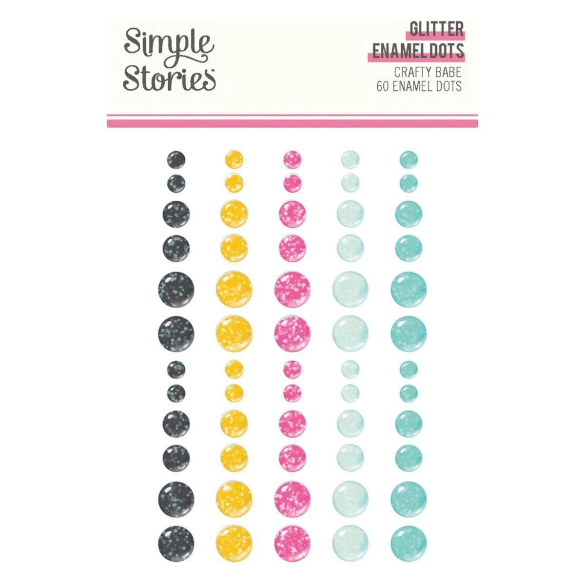 Simple Stories Crafty Babe Glitter Enamel Dots 1 Simple Stories Crafty Babe Glitter Enamel Dots
