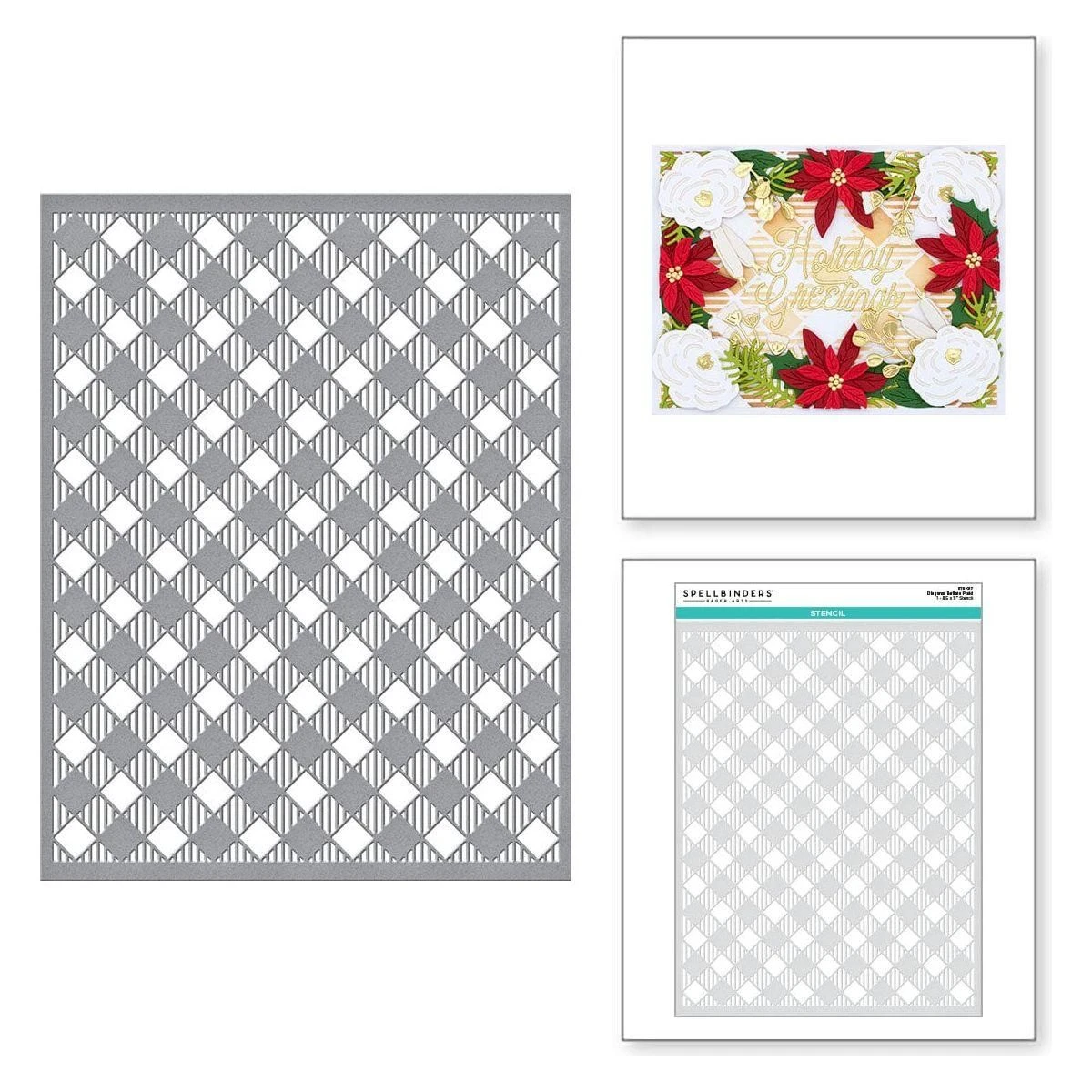 Diagonal Buffalo Plaid Stencil From The Celebrate The Season Collection 1 Diagonal Buffalo Plaid Stencil From The Celebrate The Season Collection