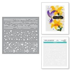 Hummingbird Textures Stencil From The Bibi's Hummingbirds Collection