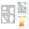 Stampendous Starry Backdrop Stencils