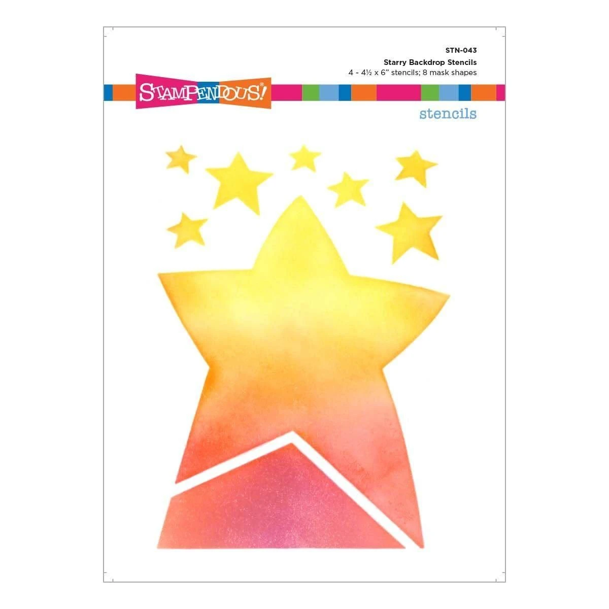 Stampendous Starry Backdrop Stencils 4 Stampendous Starry Backdrop Stencils - Image 4