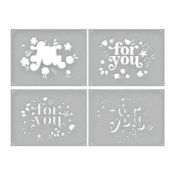 Layered Floral For You Stencils From The Layered Stencils Collection -Woodland Scenics Shop STN 050 Layered Stencils Layered Floral For You Color